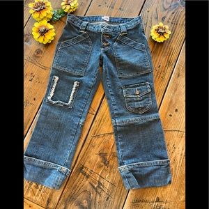 Rare Vintage Y2K Joie Cuffed Low-Rise Capri